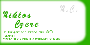 miklos czere business card